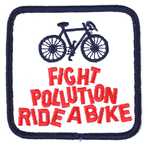 Fight Polution Ride A Bike patch image