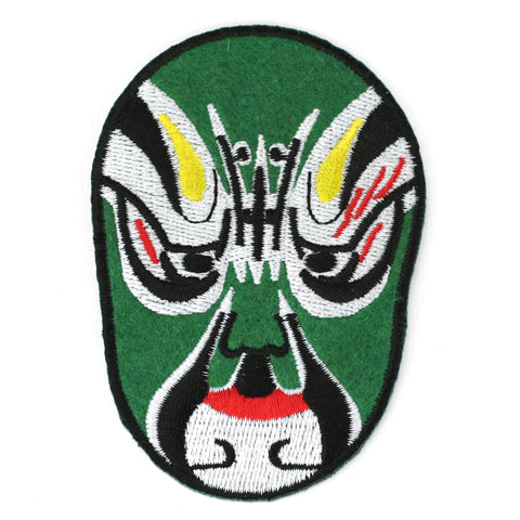 Green wrestling Mask patch image