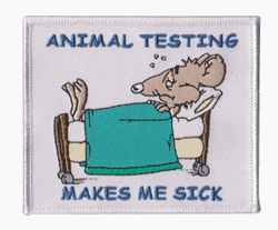 Animal Testing Makes Me Sick patch image