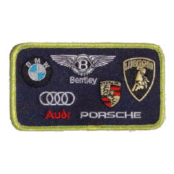 Automotive Dealer Patch Neon Green Border