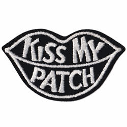 kiss my patch blac- sew on only patch image