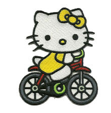 hello kitty on bike patch image