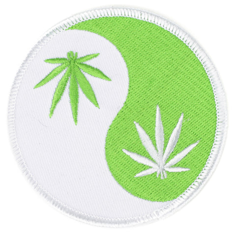 Marijuana yin yang patch image