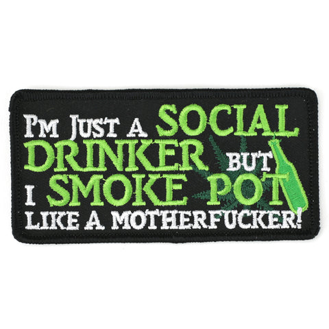 I'm Just A Social Drinker patch image