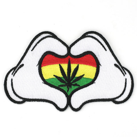 hands heart weed patch image