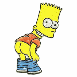 bart mooning patch image