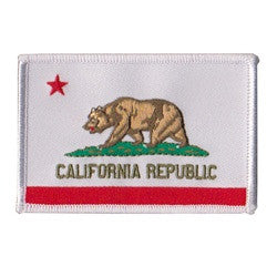 cal flag white border patch image