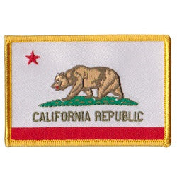 California Flag Yellow Border patch image