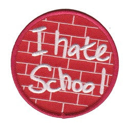 i hate school patch image