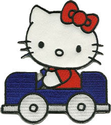 hello kitty in car patch image