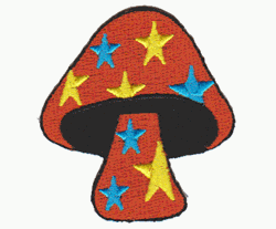 mushroom star orange patch image