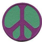 peace green purple patch image