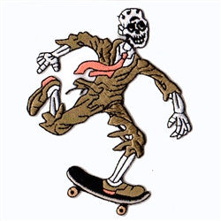 skeleton skater patch image