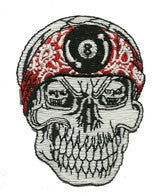 skull 8 ball patch image