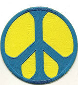 yellow blue peace patch image